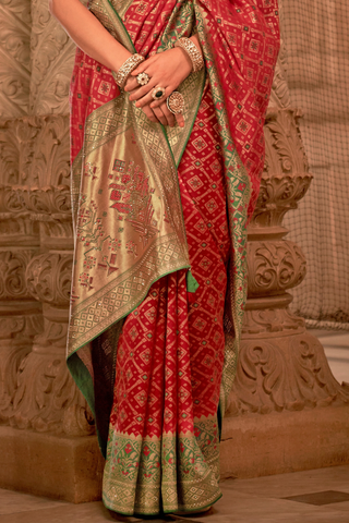 Multi Colour Banarasi Patola Silk Saree