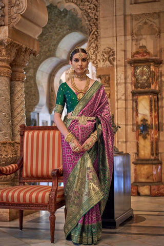 Multi Colour Banarasi Patola Silk Saree