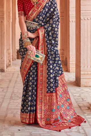 Multi Colour Banarasi Patola Silk Saree