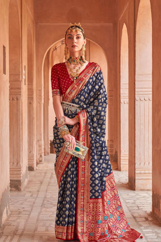 Multi Colour Banarasi Patola Silk Saree