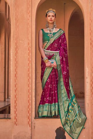 Multi Colour Banarasi Patola Silk Saree