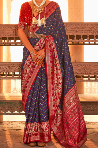 Multi Colour Banarasi Patola Silk Saree