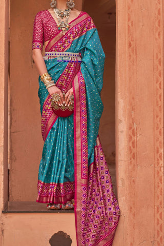 Multi Colour Banarasi Patola Silk Saree