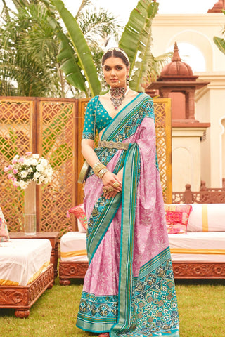 Multi Colour Banarasi Patola Silk Saree