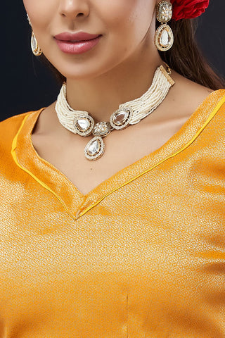 Mustard Pure Georgette Saree_Kumari Sarees