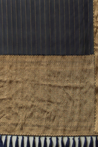 Navy Blue Chiffon Silk Saree_Kumari Sarees