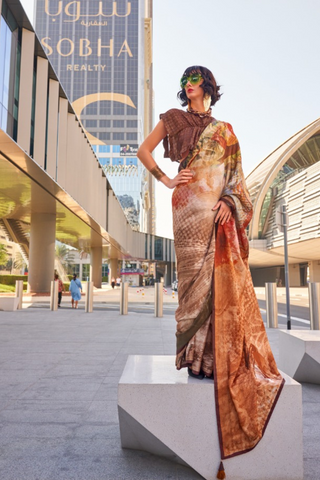 ORANGE BANARASI PATOLA SILK SAREE