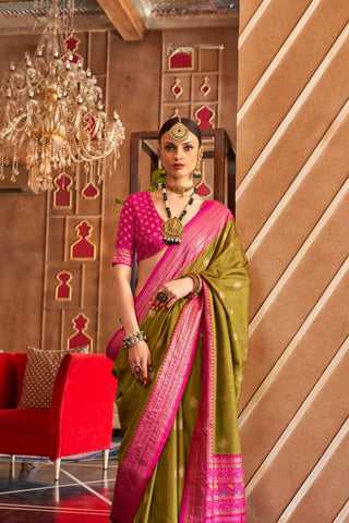 Olive Green_Kumari Sarees_Kumari Sarees