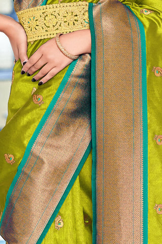 GREEN SOFT PESHWAI PAITHANI SILK SAREE