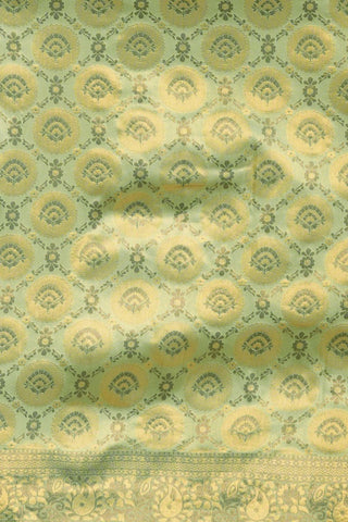 Olive Green Kanjeevaram Silk Saree_Kumari Sarees