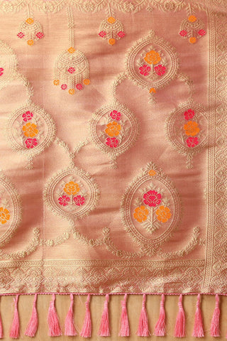 Onion Pink Soft Organza Silk Saree_Kumari Sarees