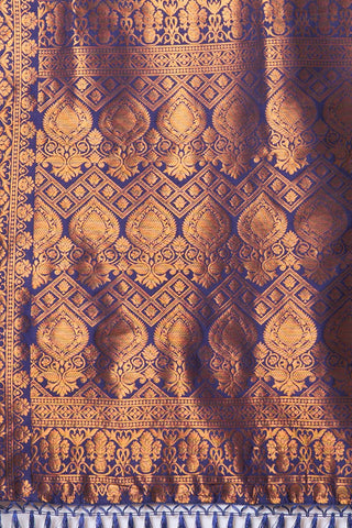 Orange Banarasi Silk Saree_Kumari Sarees