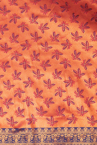 Orange Banarasi Silk Saree_Kumari Sarees