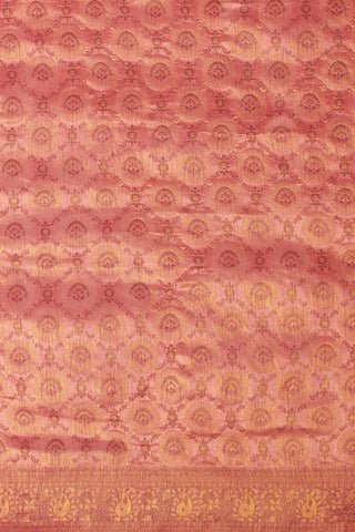 Orange And Gold-Toned Kanjeevaram Saree_Kumari Sarees