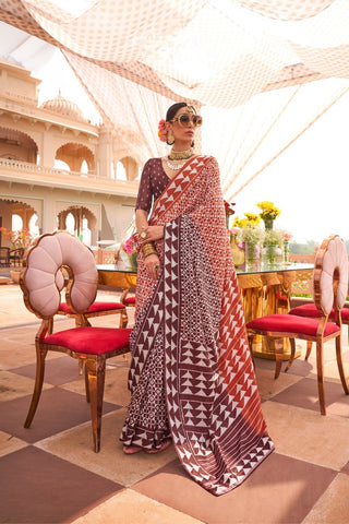 Orange Patola Silk Saree