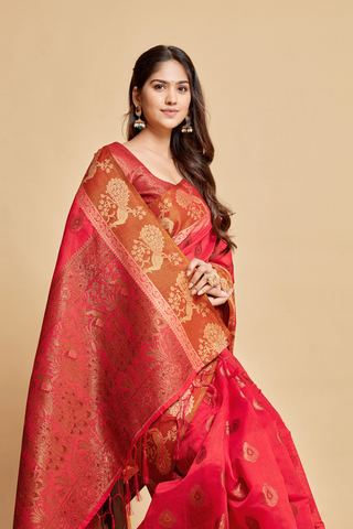 PINK CHANDERI COTTON SAREE