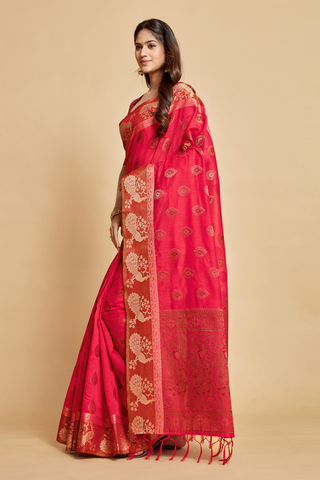 PINK CHANDERI COTTON SAREE