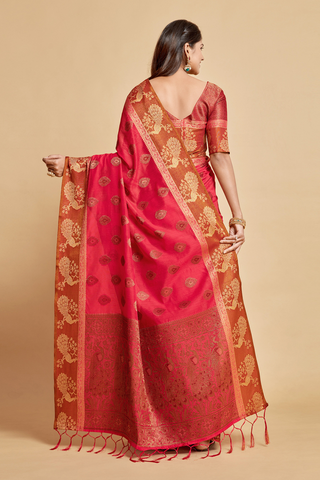 PINK CHANDERI COTTON SAREE