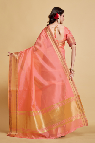 PINK ORGANZA SAREE