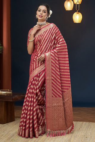 Pink Pure Georgette Saree_Kumari Sarees