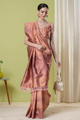 Pink Banarasi Silk Saree