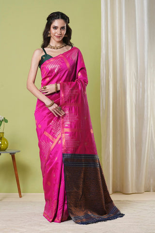 Onion Pink  Banarasi Silk Saree_Kumari Sarees