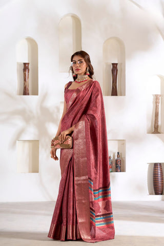 PINK SOFT DOLA SILK SAREE