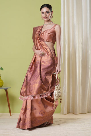 Pink Banarasi Silk Saree
