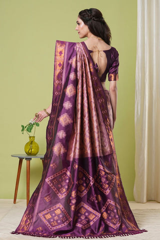 Pink Banarasi Silk Saree_Kumari Sarees