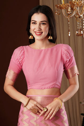 Pink Georgette Silk Saree_Kumari Sarees
