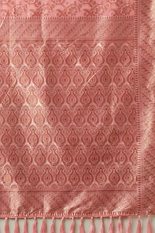 Pink Soft Linen Cotton Saree_Kumari Sarees
