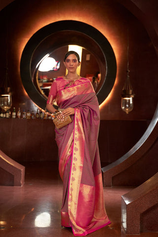  PINK KANJEEVARAM HANDLOOM SILK SAREE 