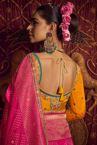 Pink Pure Viscous Dola Saree_Kumari Sarees