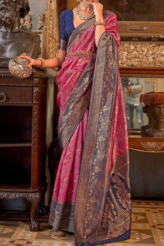 Pink Banarasi Patola Silk Saree