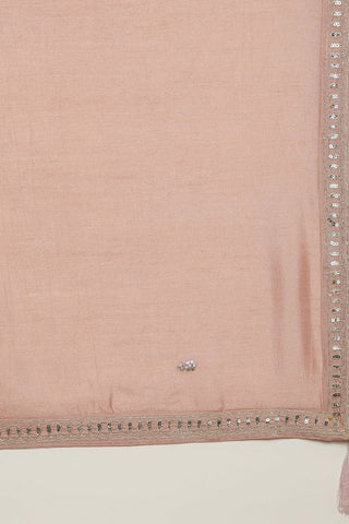 Pink Plain Silk Embroidery Kurta Set_Kumari Sarees