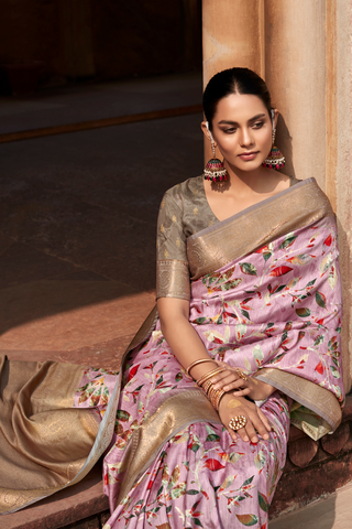 Pink Pure Handloom Saree