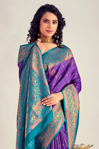 PURPLE SOFT SILK SAREE