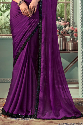 PURPLE GEORGETTE SAREE