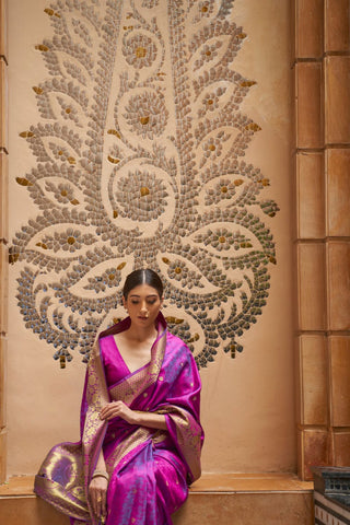 PURPLE KANJEEVARAM HANDLOOM SILK SAREE 