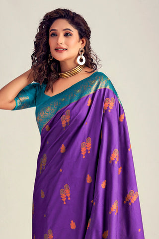 PURPLE SOFT SILK SAREE