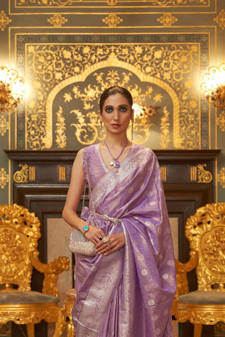 PURPLE KANJEEVARAM HANDLOOM SILK SAREE