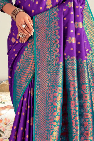 PURPLE SOFT SILK SAREE