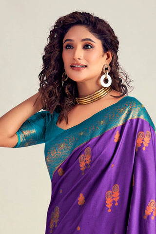 PURPLE SOFT SILK SAREE