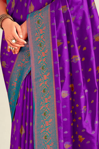 PURPLE SOFT SILK SAREE