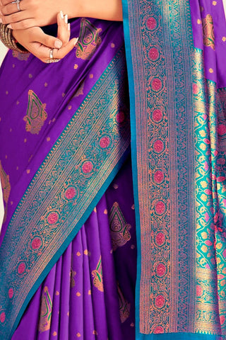 PURPLE SOFT SILK SAREE