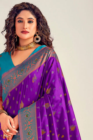 PURPLE SOFT SILK SAREE