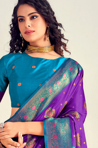 PURPLE SOFT SILK SAREE