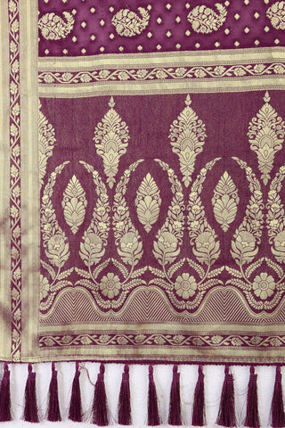 Purple Georgette Silk Saree