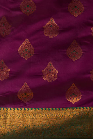 Purple Banarasi Silk Saree_Kumari Sarees