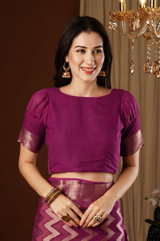 Purple Georgette Silk Saree_Kumari Sarees